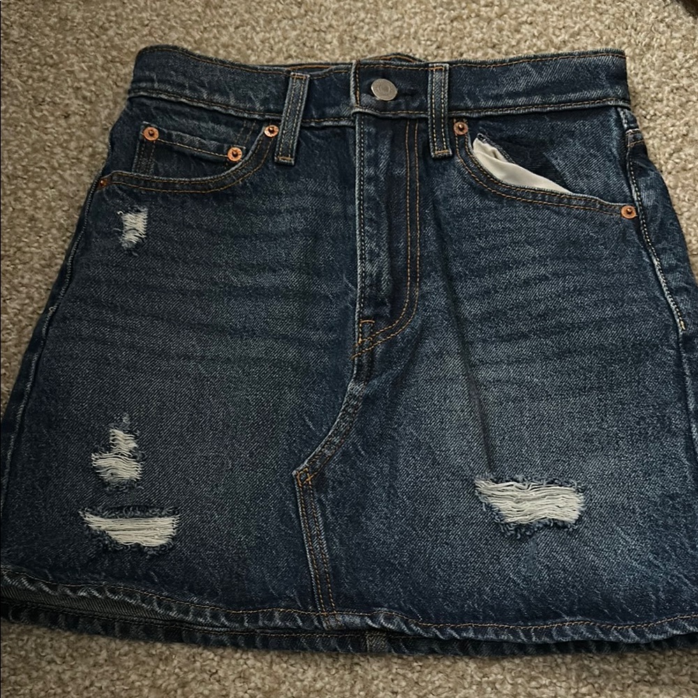 Levi’s Denim Distressed Skirt